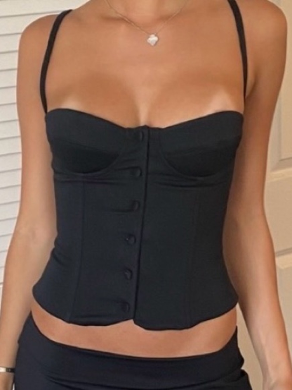 Mirror Palais Button Bustier Top